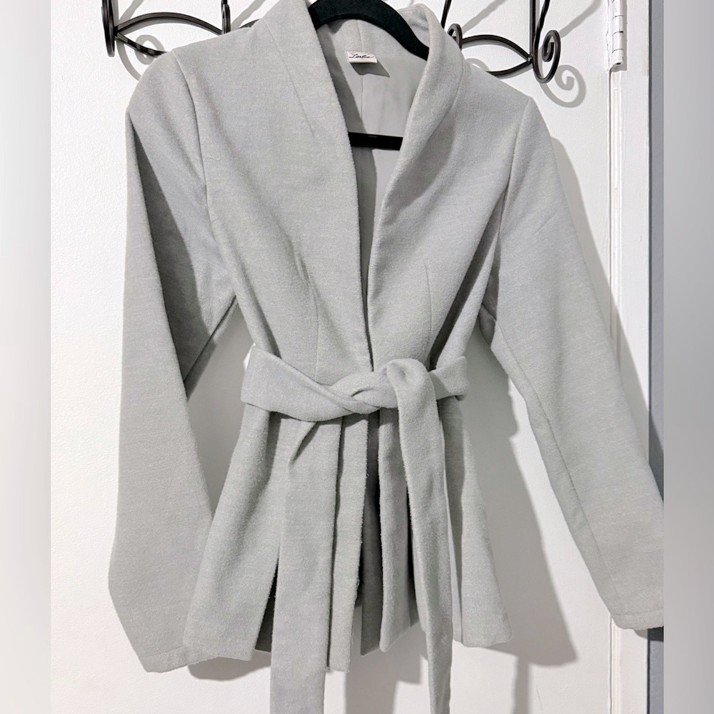 Selfie Leslie Pleated Wool Coat Size Small